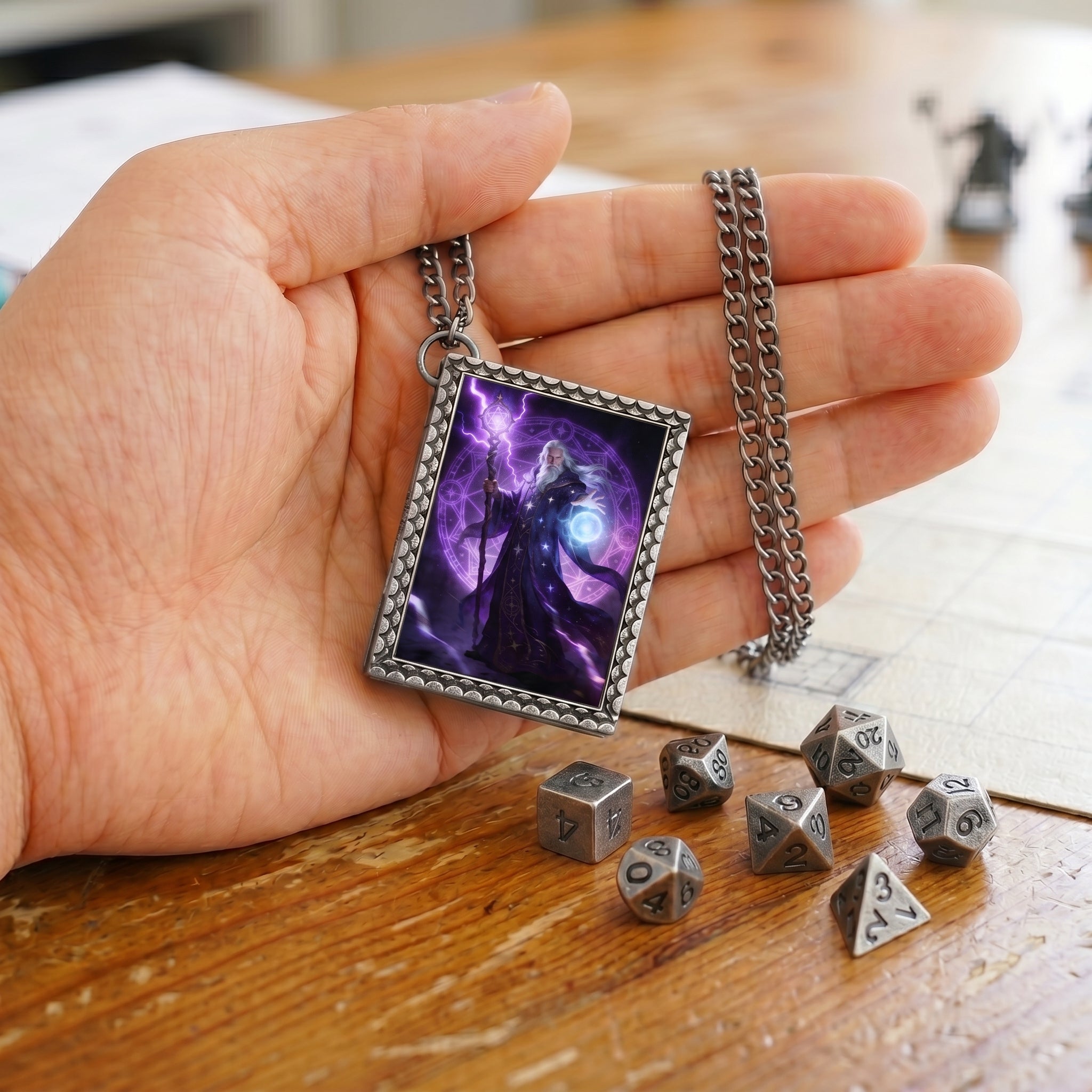 Storm Wizard Dice Necklace
