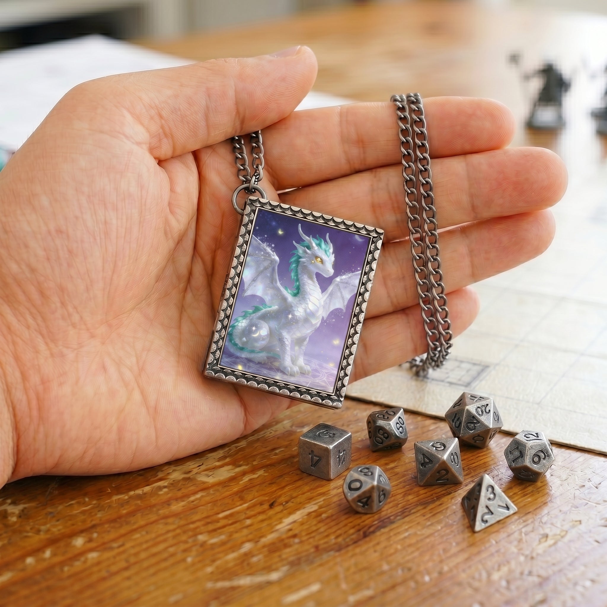 Celestial Dragon Dice Necklace