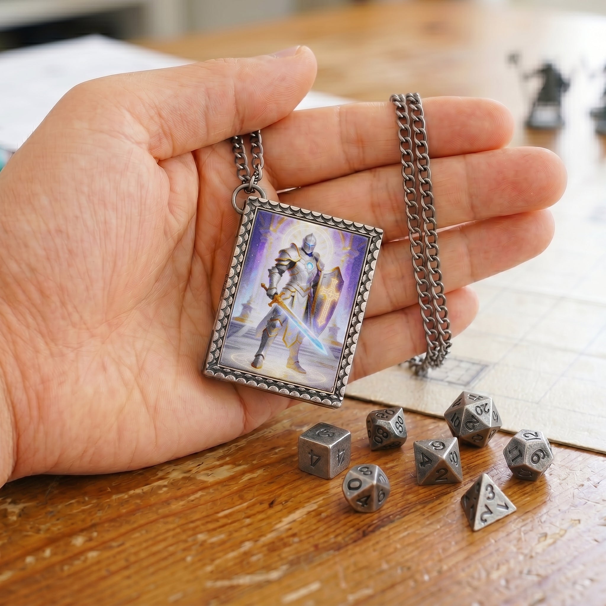 Radiant Paladin Dice Necklace