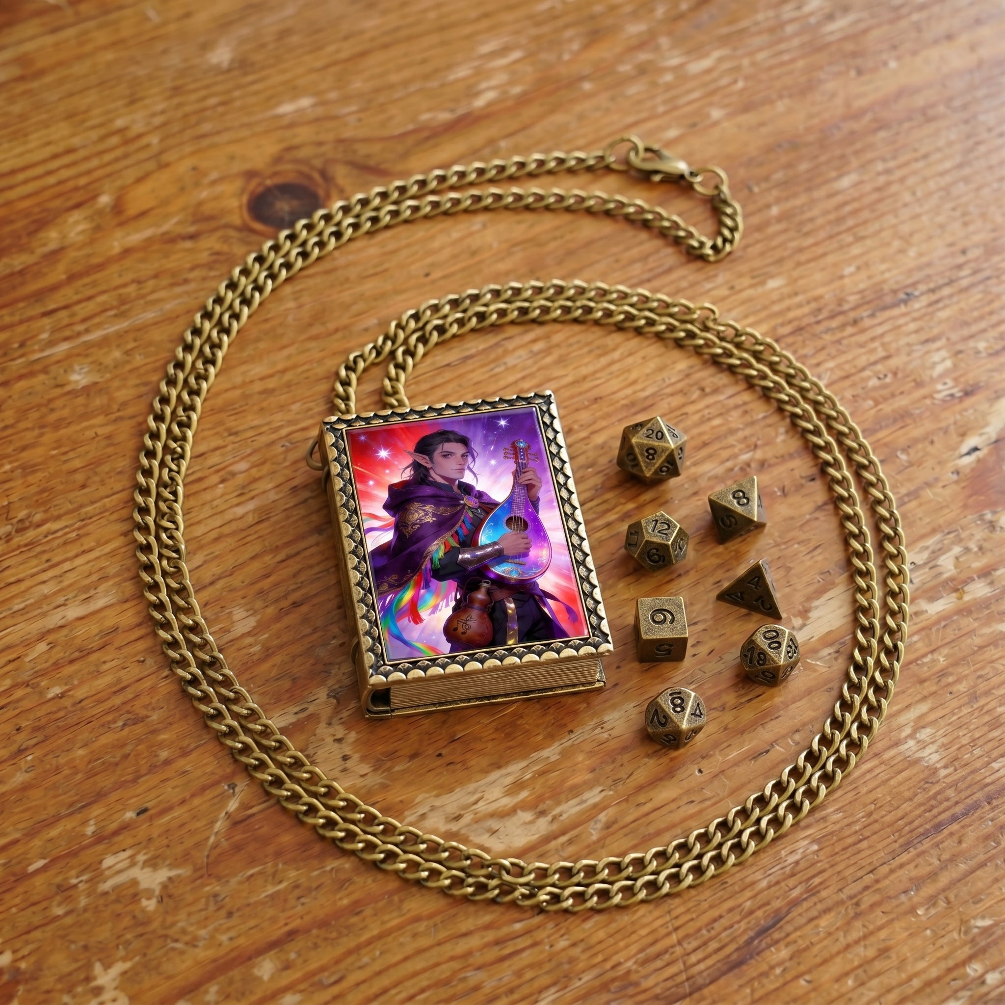 Elven Bard Dice Necklace
