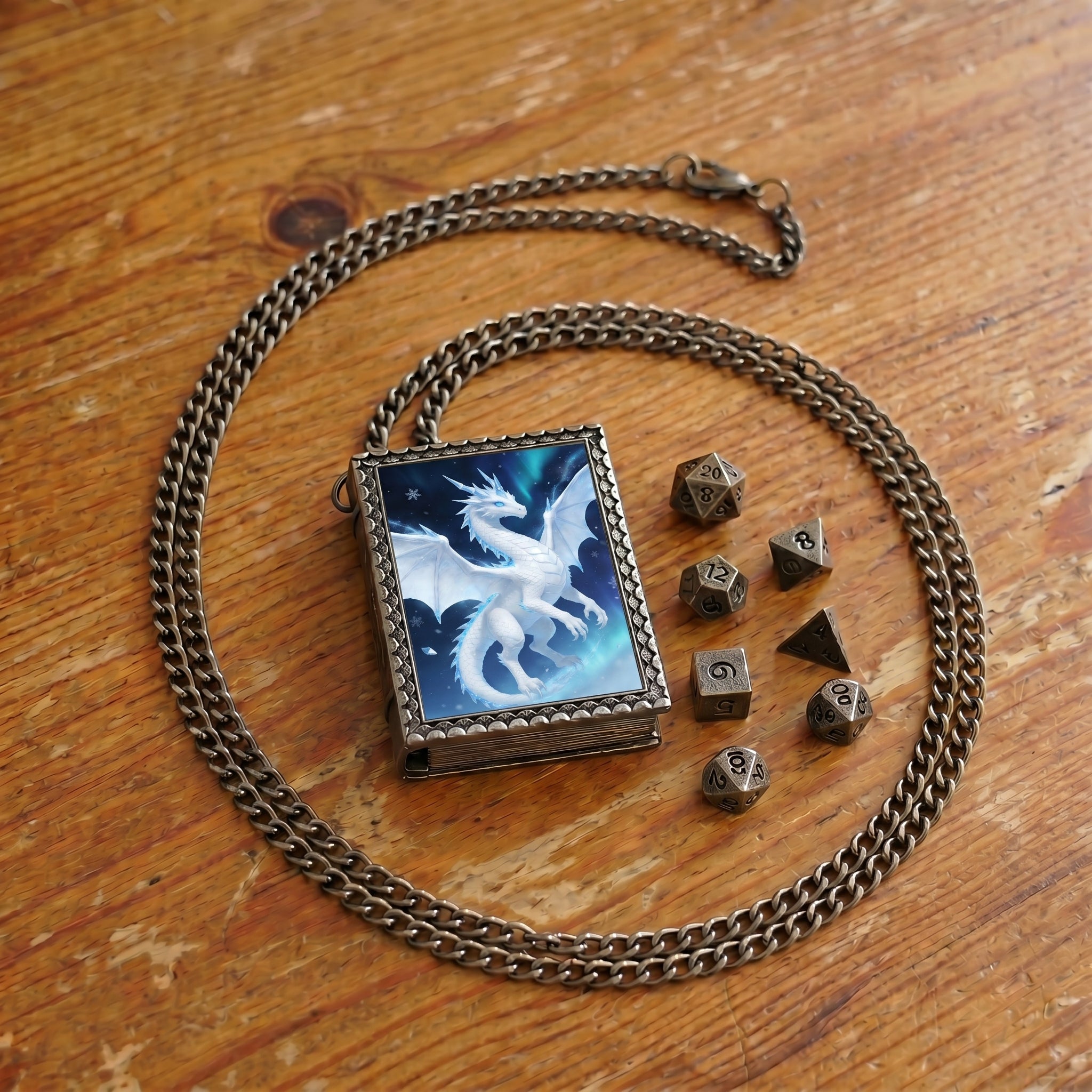 Frost Dragon Dice Necklace