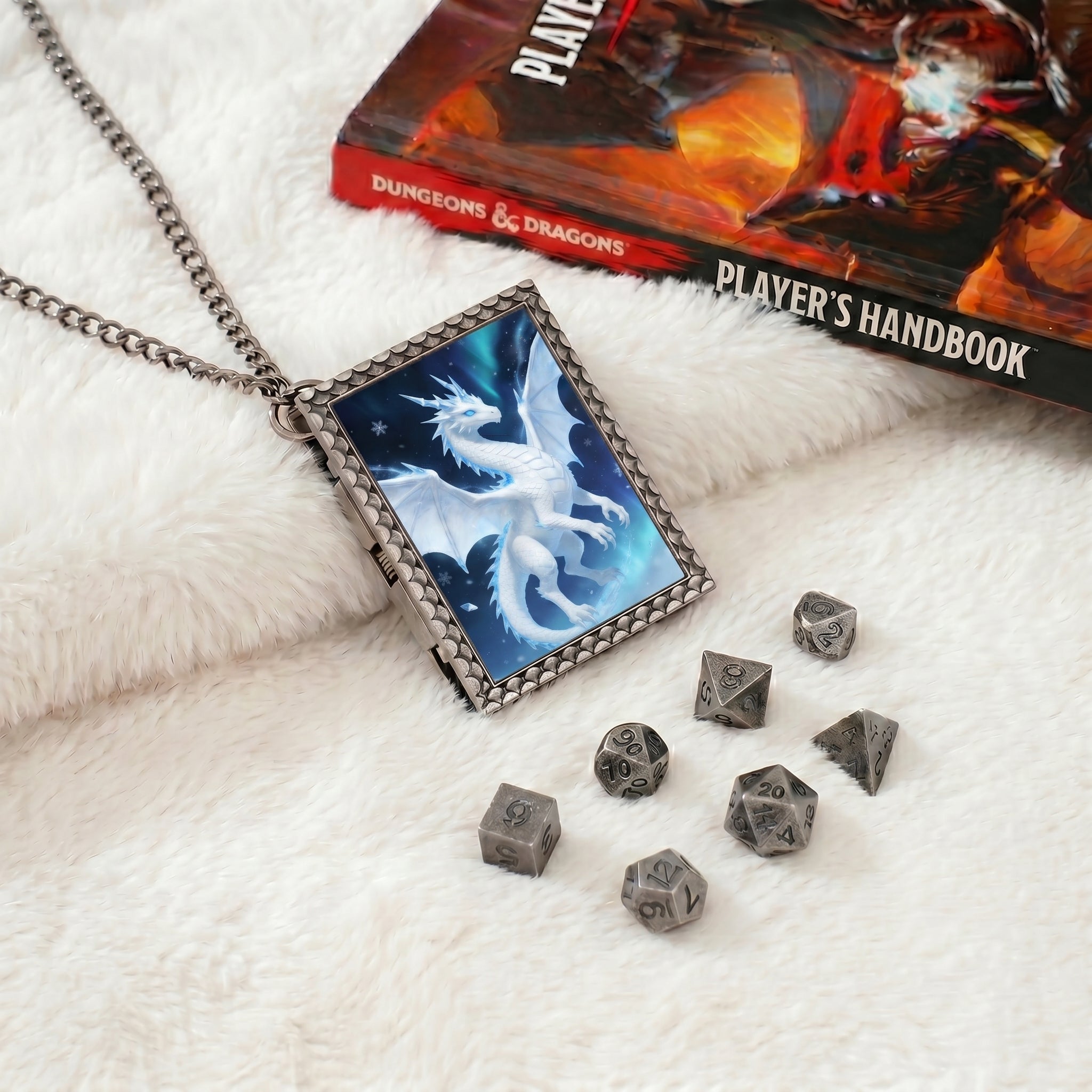 Frost Dragon Dice Necklace