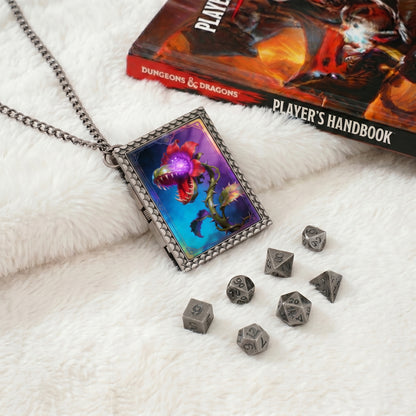 Carnivorous Plant Dice Necklace