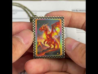 Fire Dragon Dice Necklace