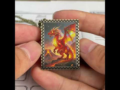Red Dragon Dice Necklace
